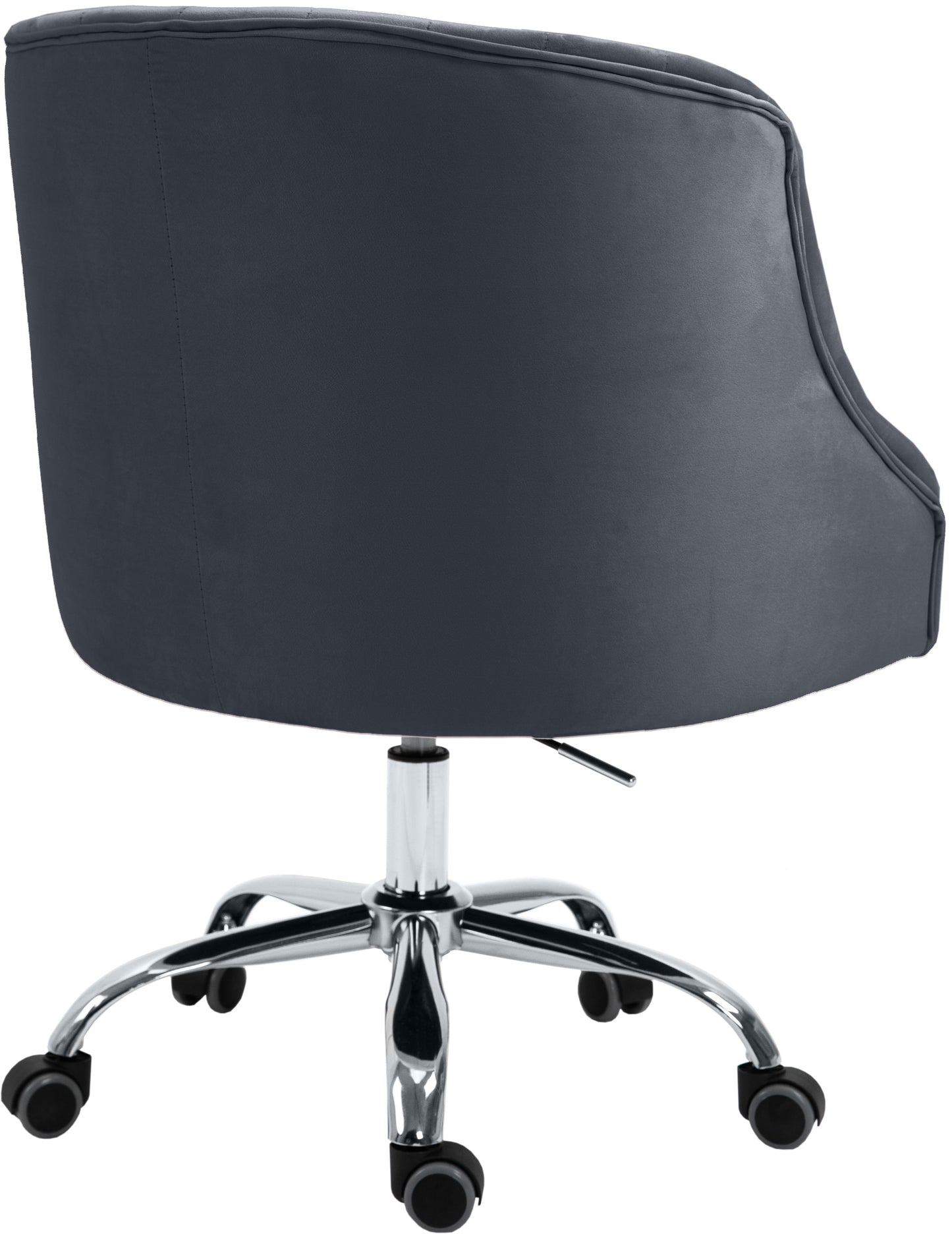 harlie grey velvet office chair grey