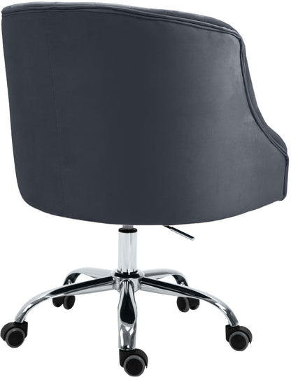 Harlie Grey Velvet Office Chair Grey