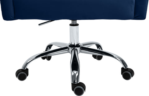 Harlie Navy Velvet Office Chair Navy