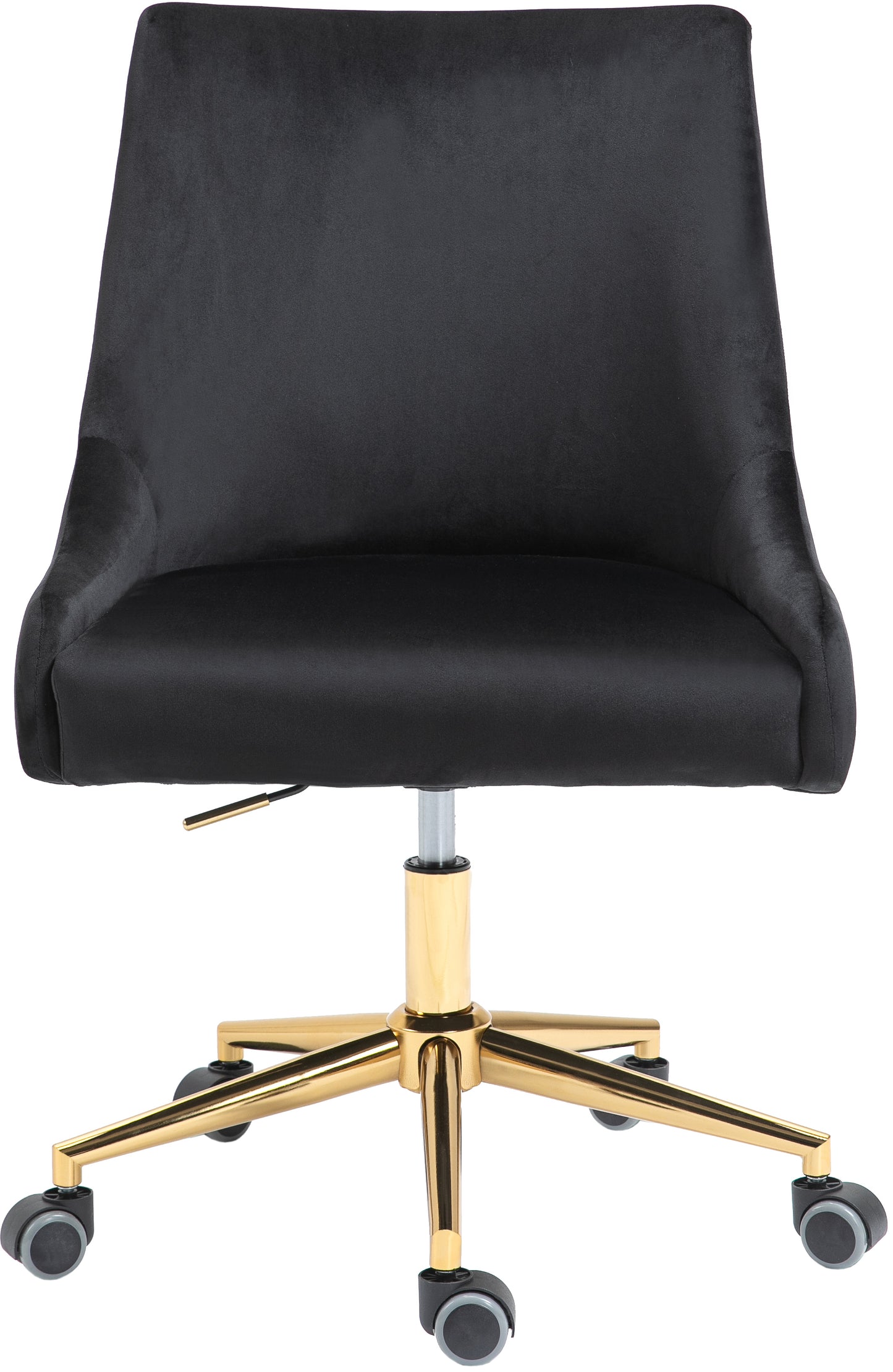 camila black velvet office chair