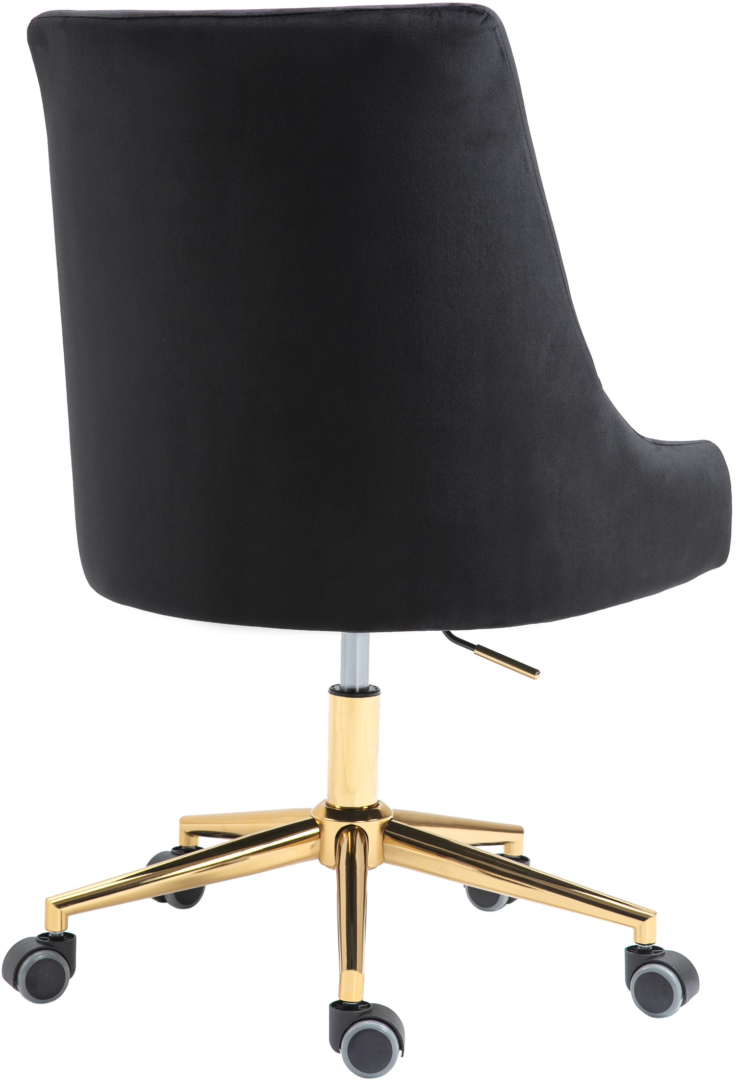 camila black velvet office chair