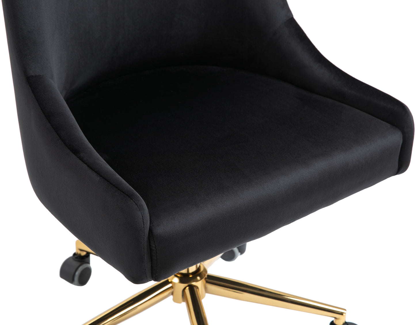 grande black velvet office chair black