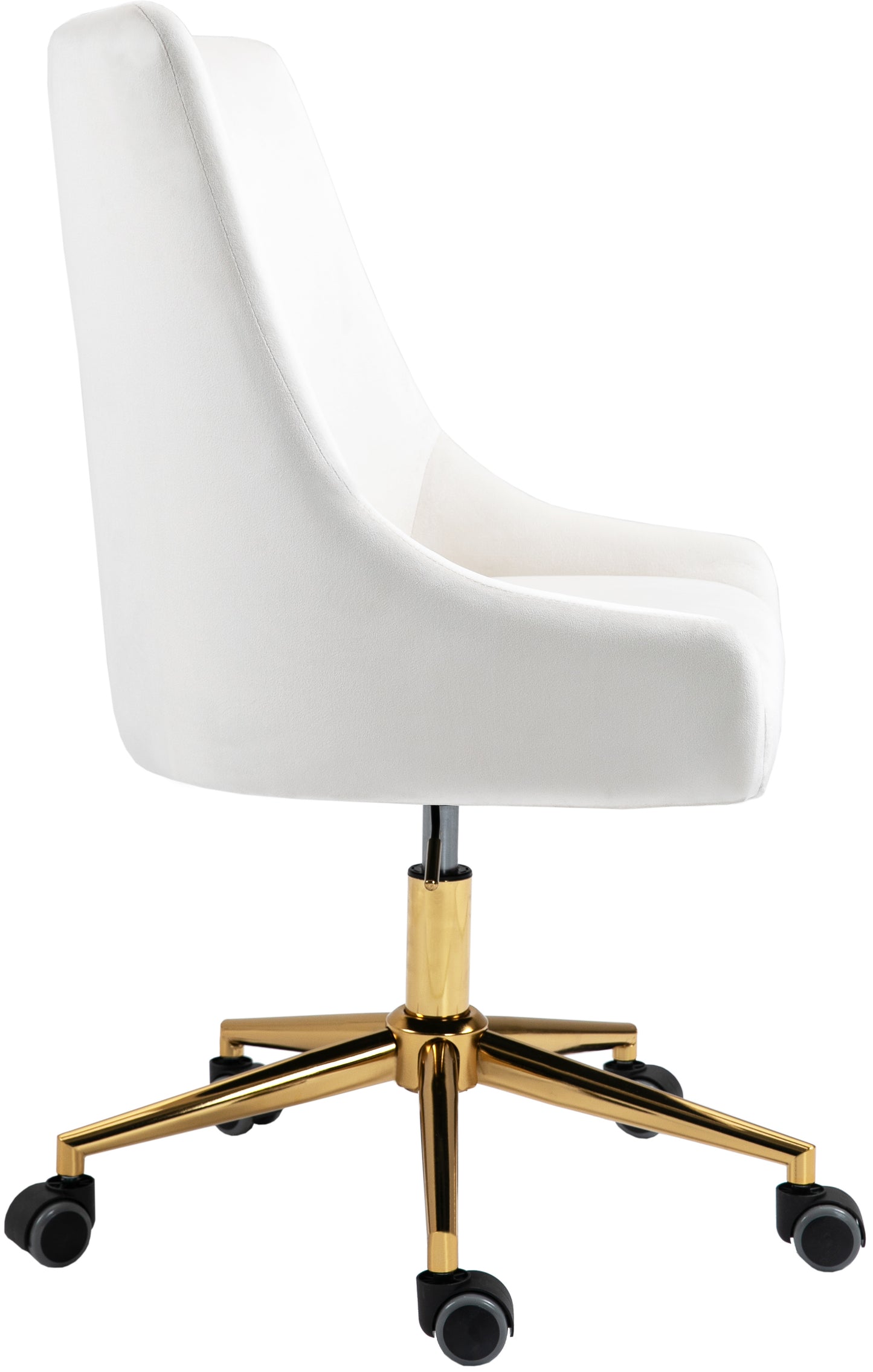 grande cream velvet office chair cream