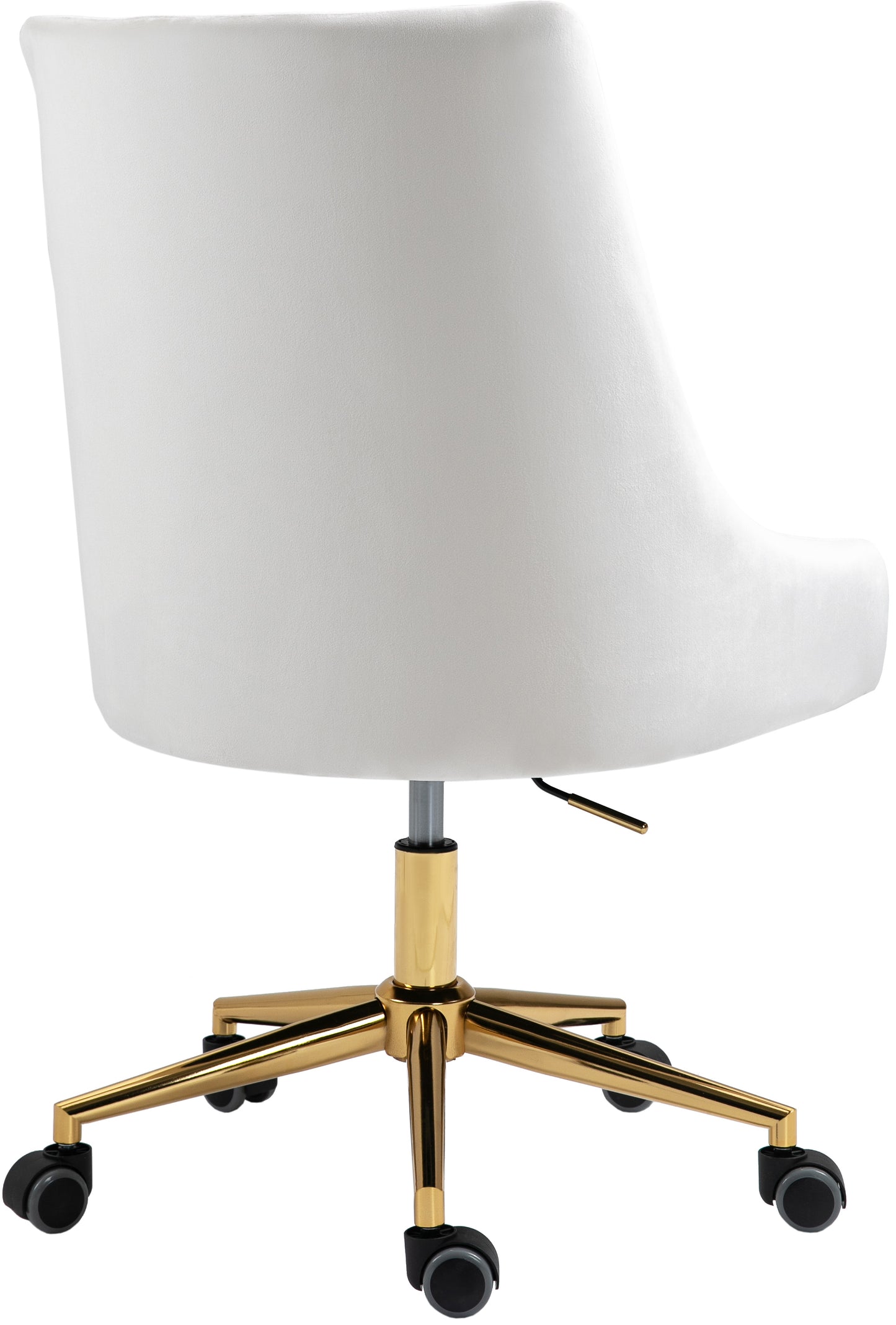 grande cream velvet office chair cream