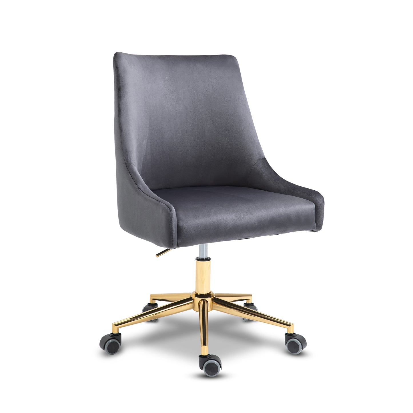 camila grey velvet office chair