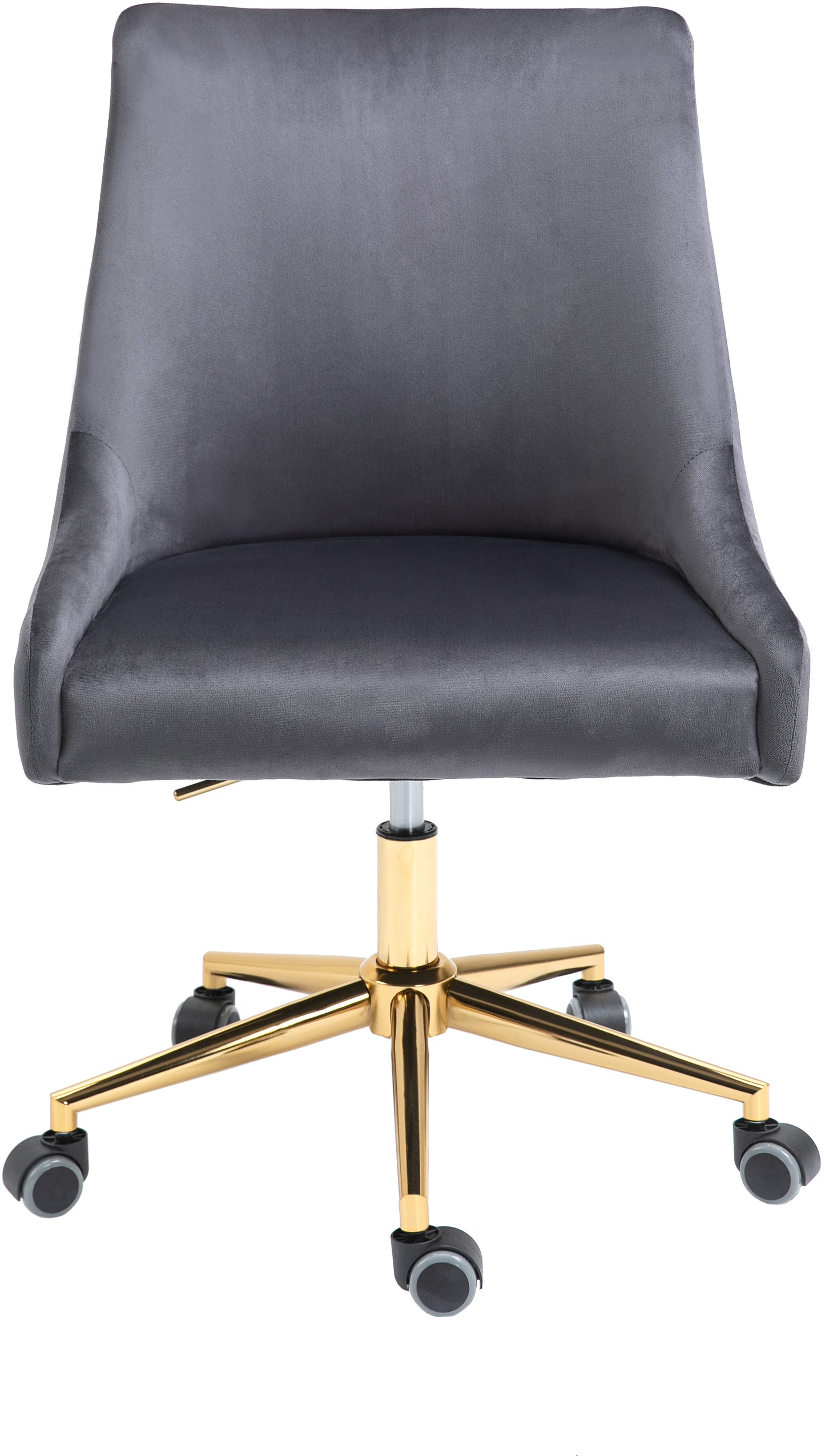 camila grey velvet office chair