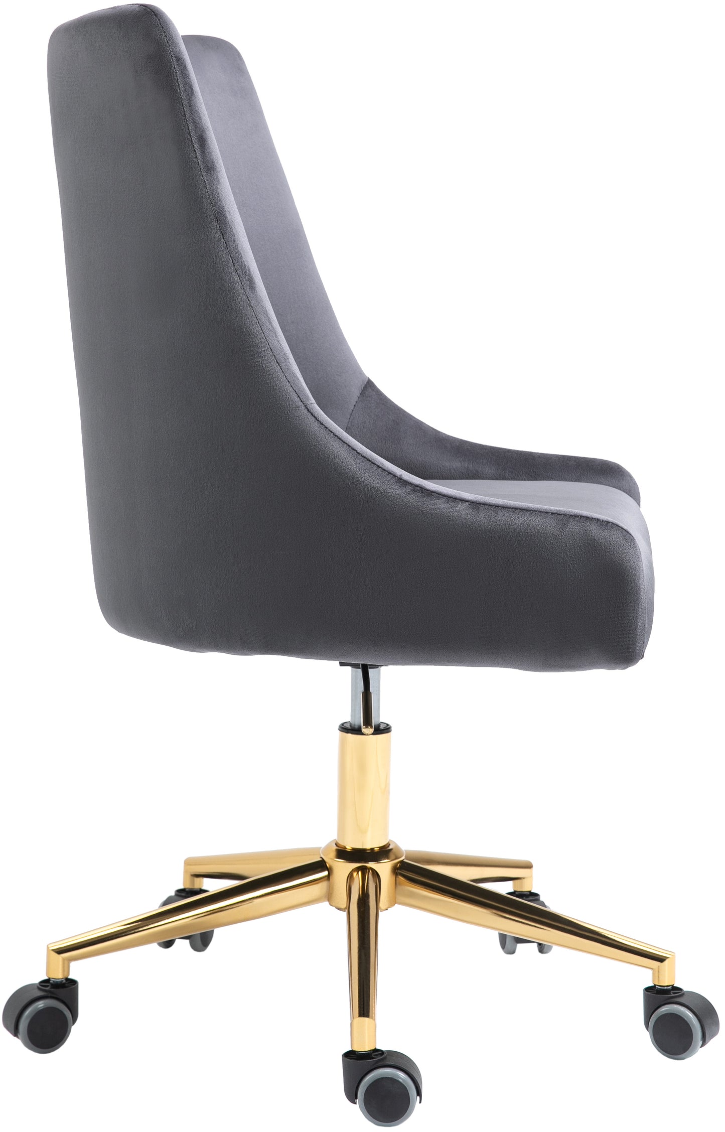 camila grey velvet office chair