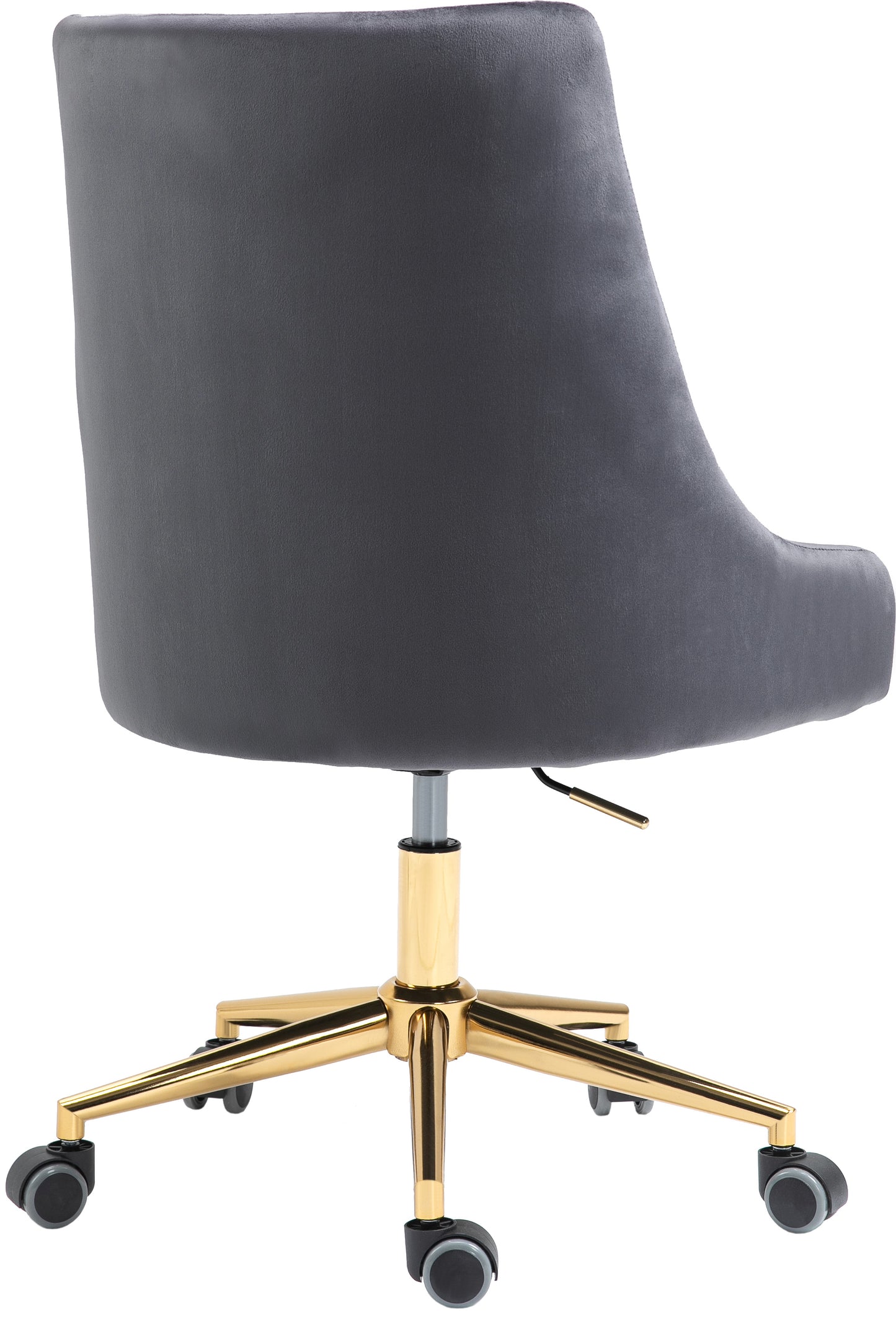 camila grey velvet office chair