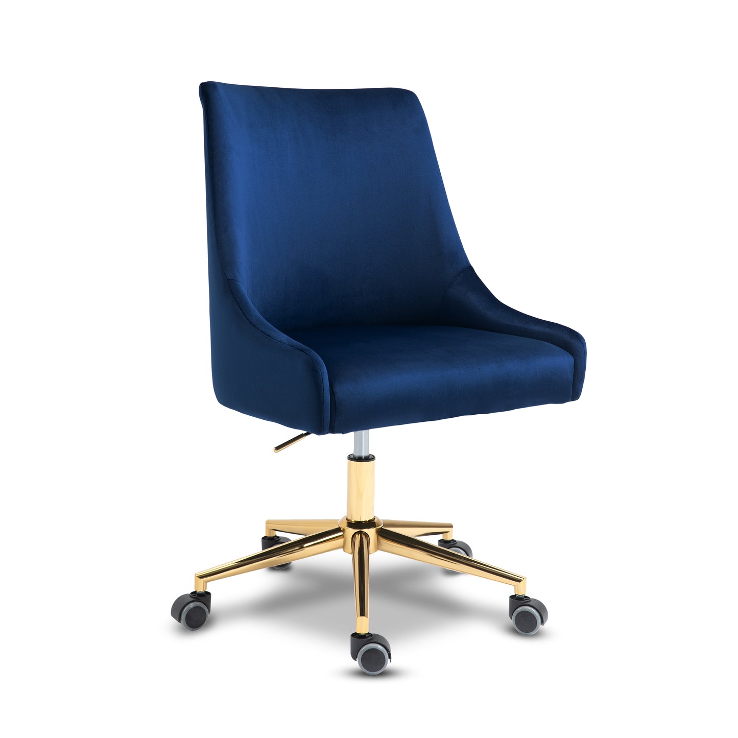 camila navy velvet office chair