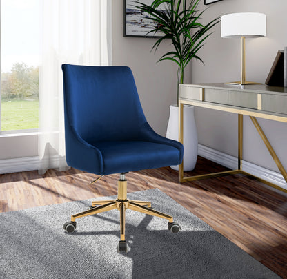 Camila Navy Velvet Office Chair