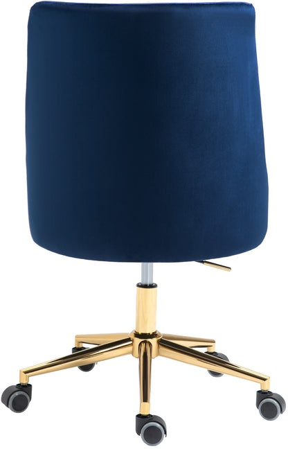 Camila Navy Velvet Office Chair