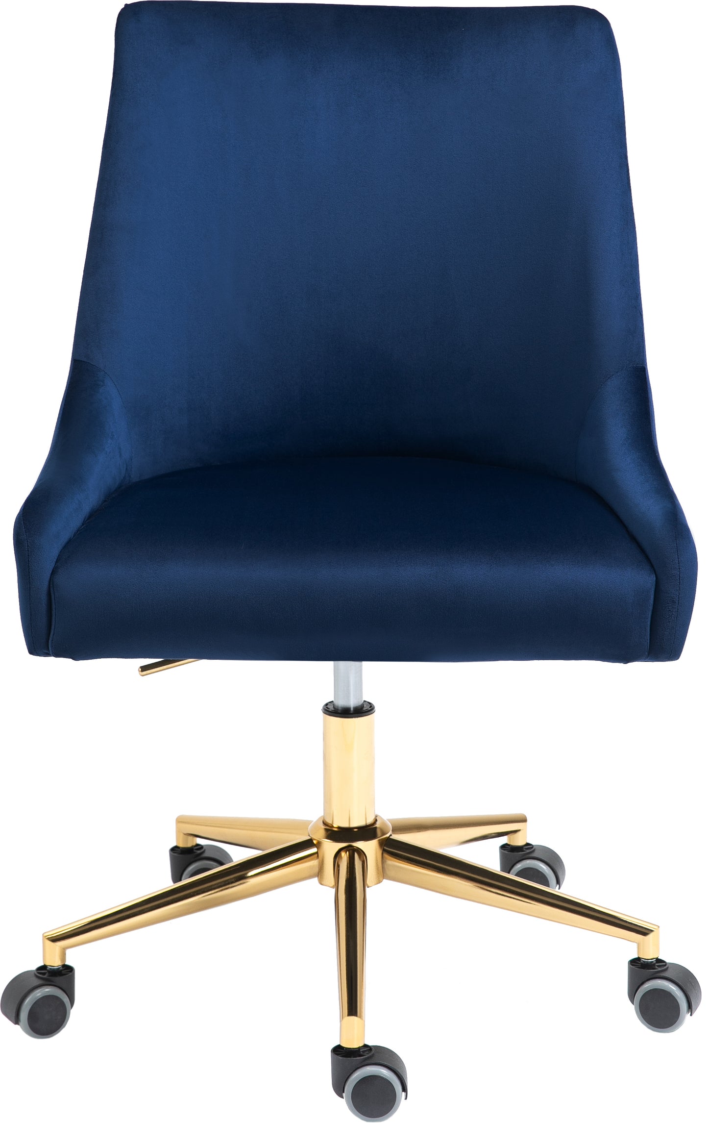 camila navy velvet office chair