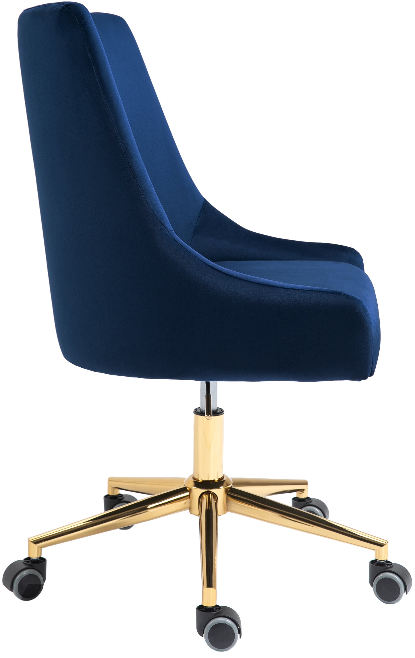 camila navy velvet office chair