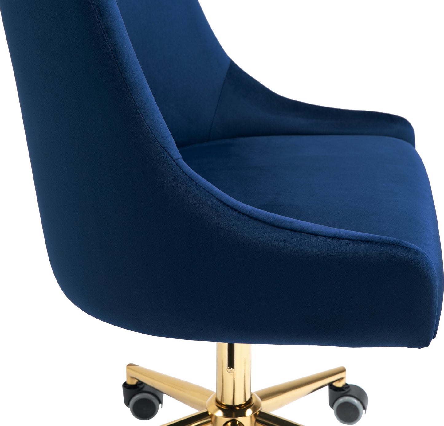 camila navy velvet office chair