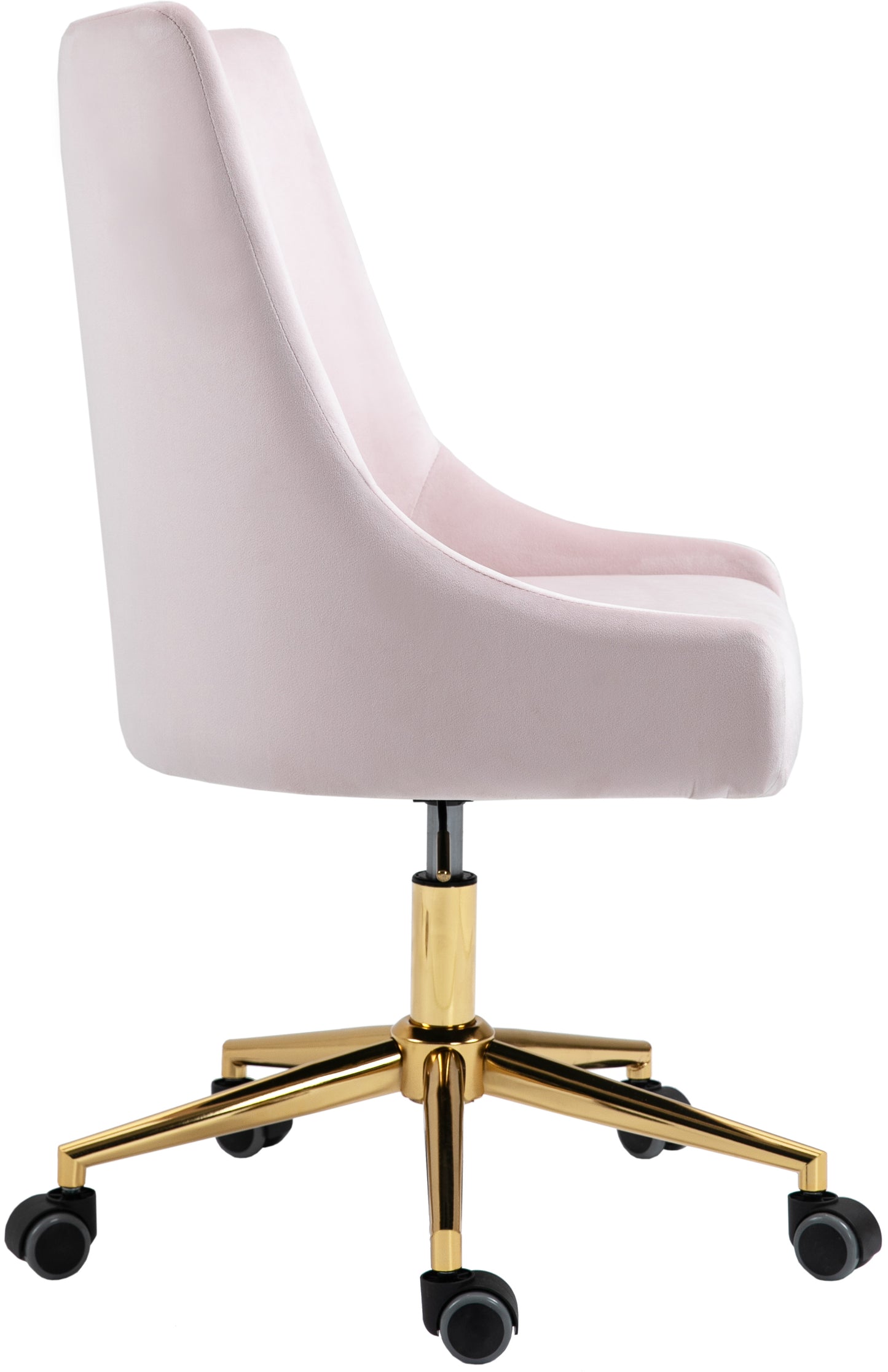 grande pink velvet office chair pink