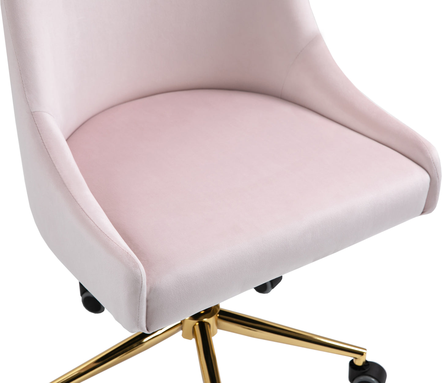 grande pink velvet office chair pink