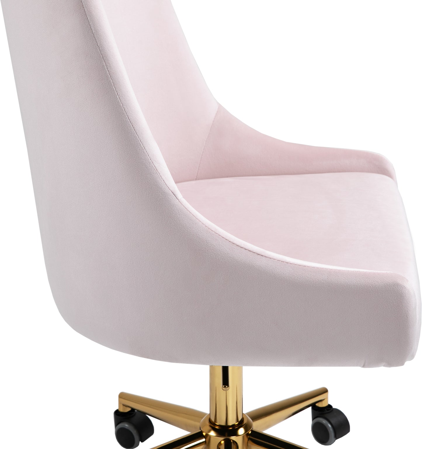 grande pink velvet office chair pink