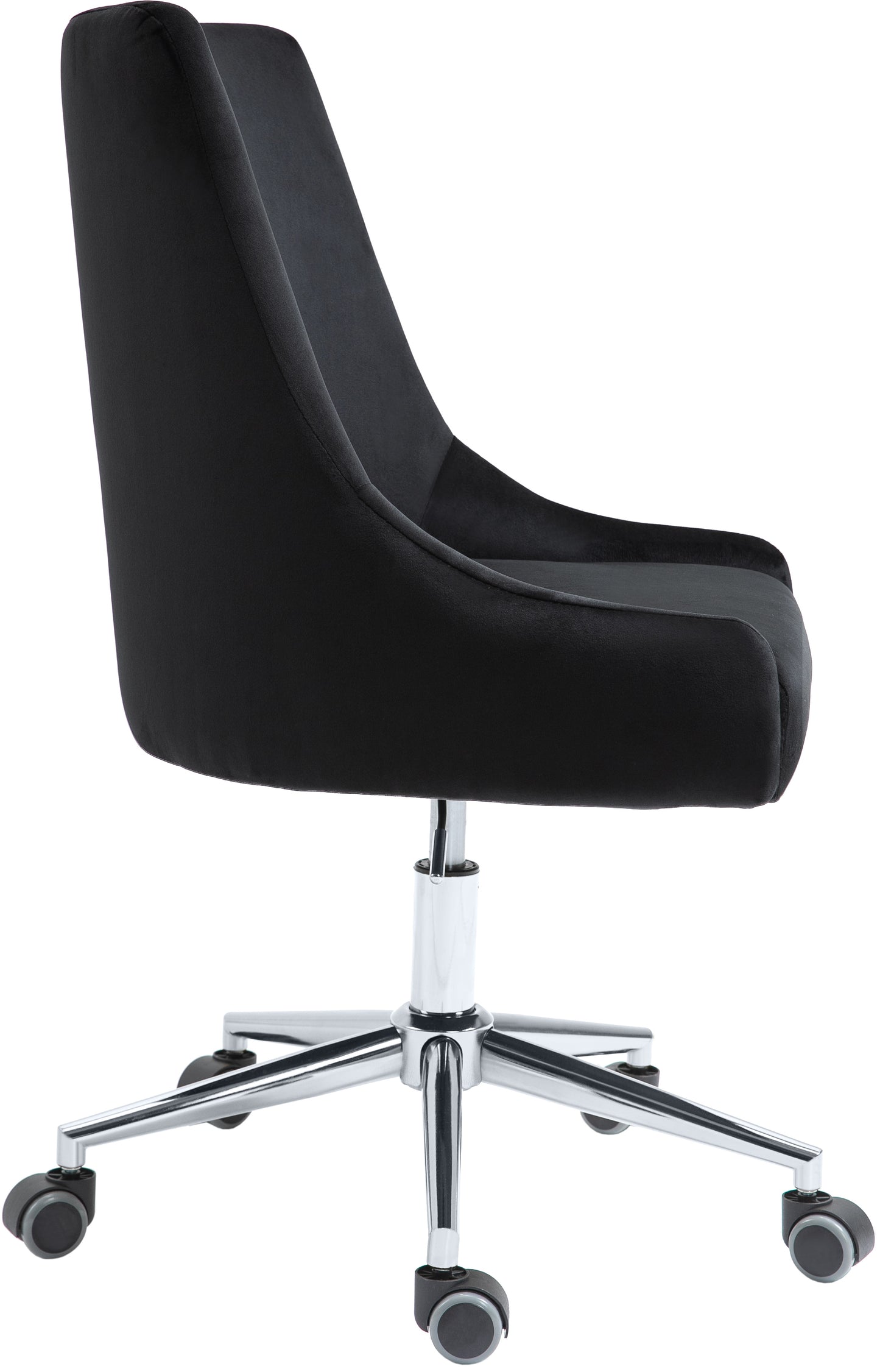 grande black velvet office chair black