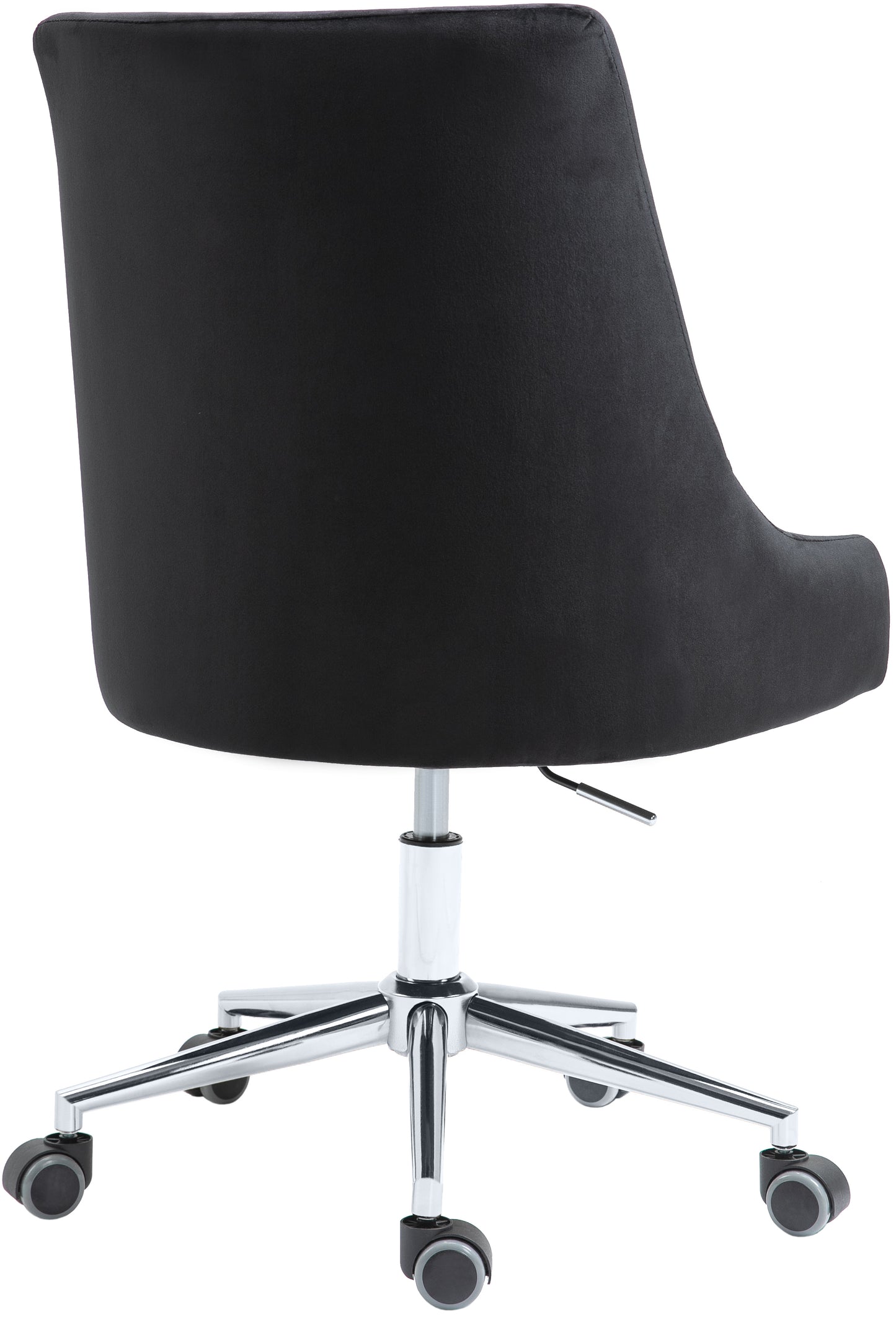 grande black velvet office chair black