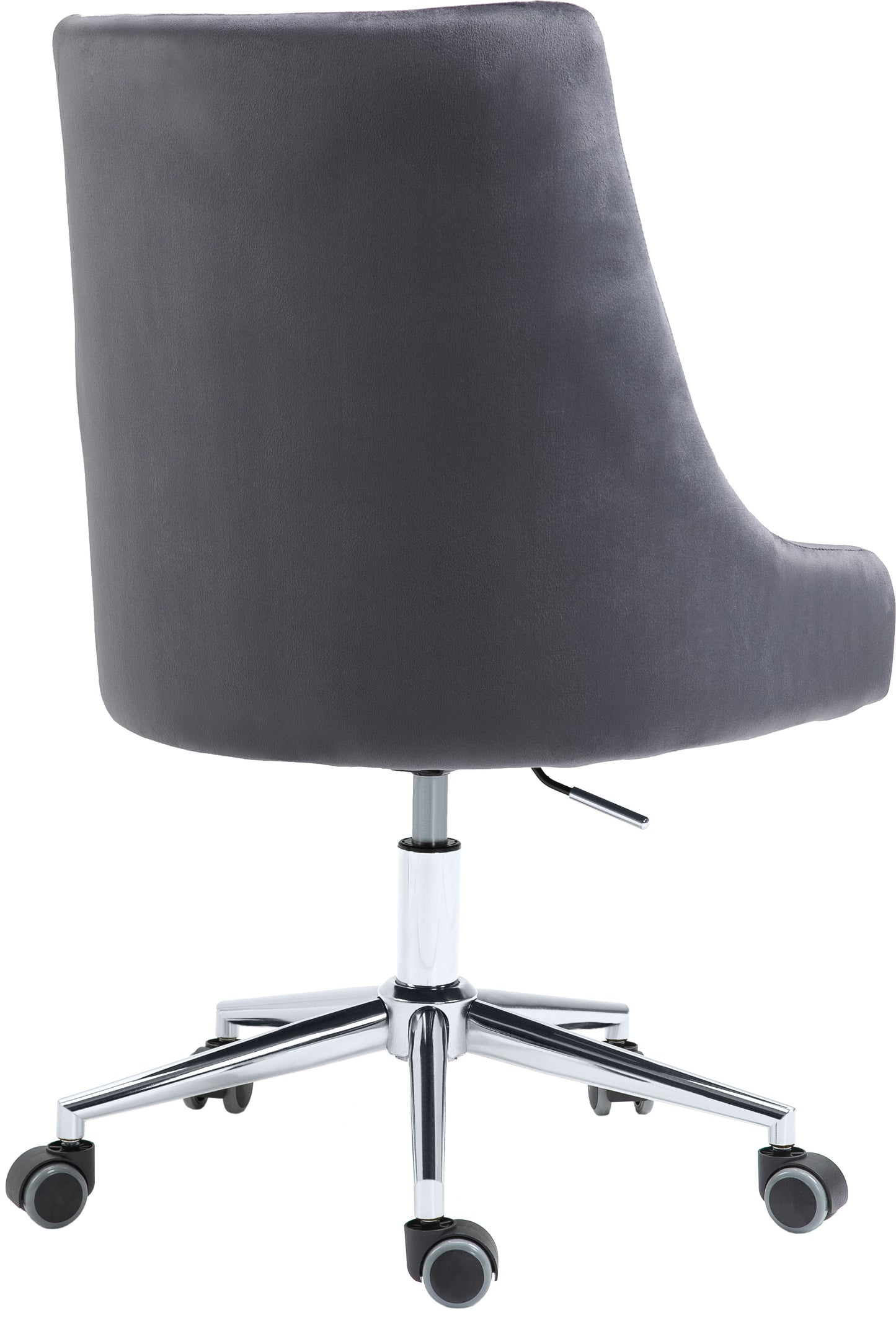 grande grey velvet office chair grey