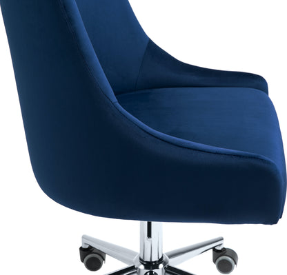 Grande Navy Velvet Office Chair Navy