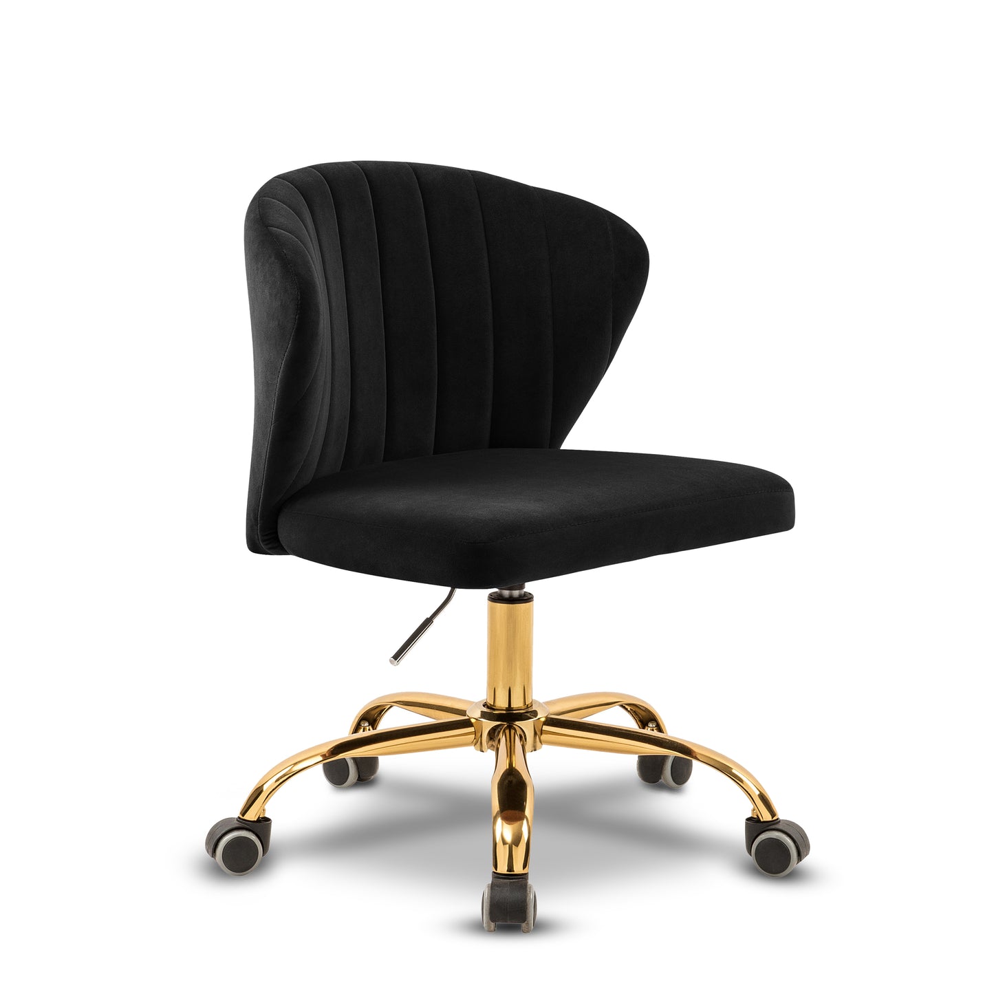 beverly black velvet office chair