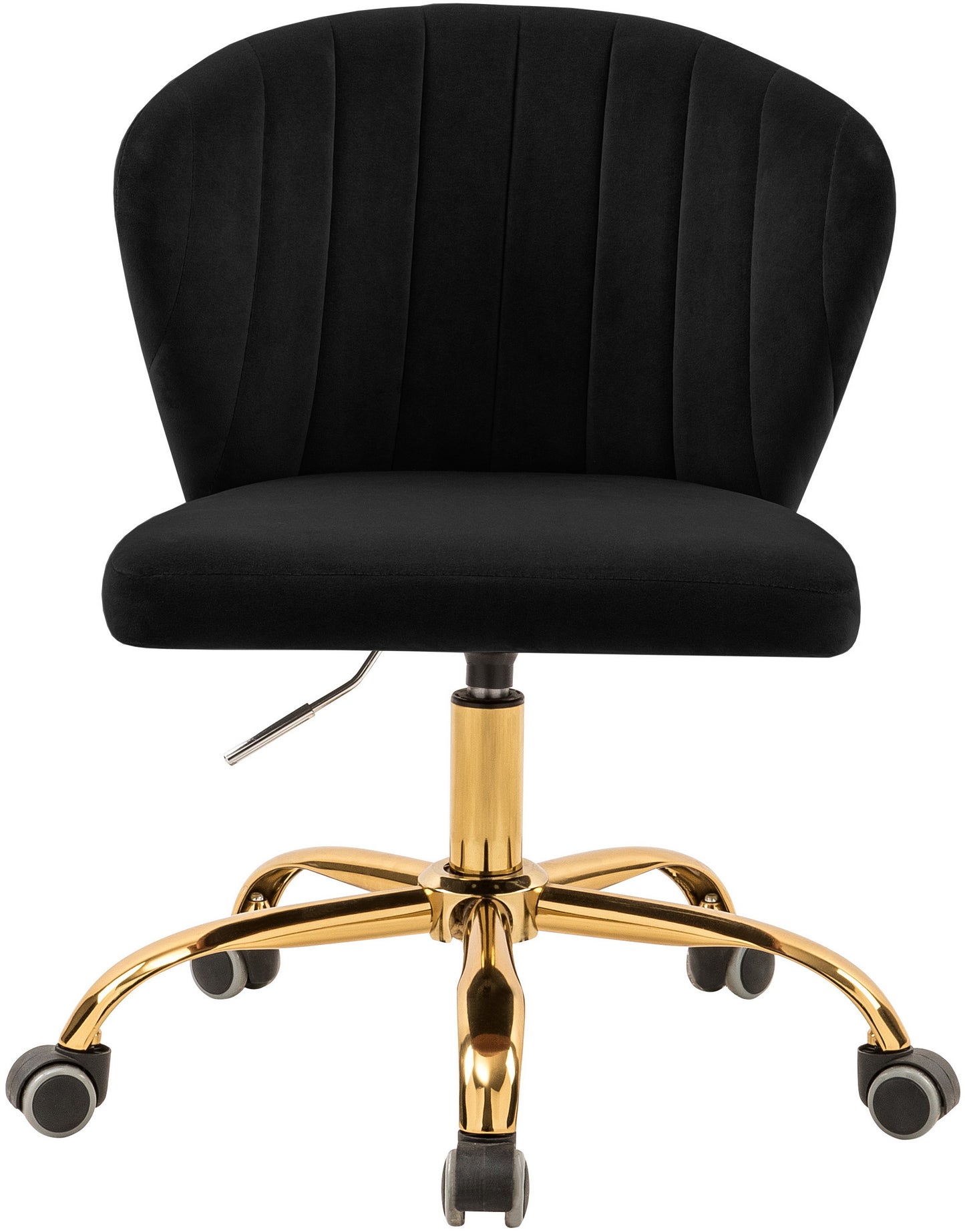 beverly black velvet office chair