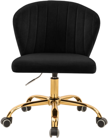 Beverly Black Velvet Office Chair