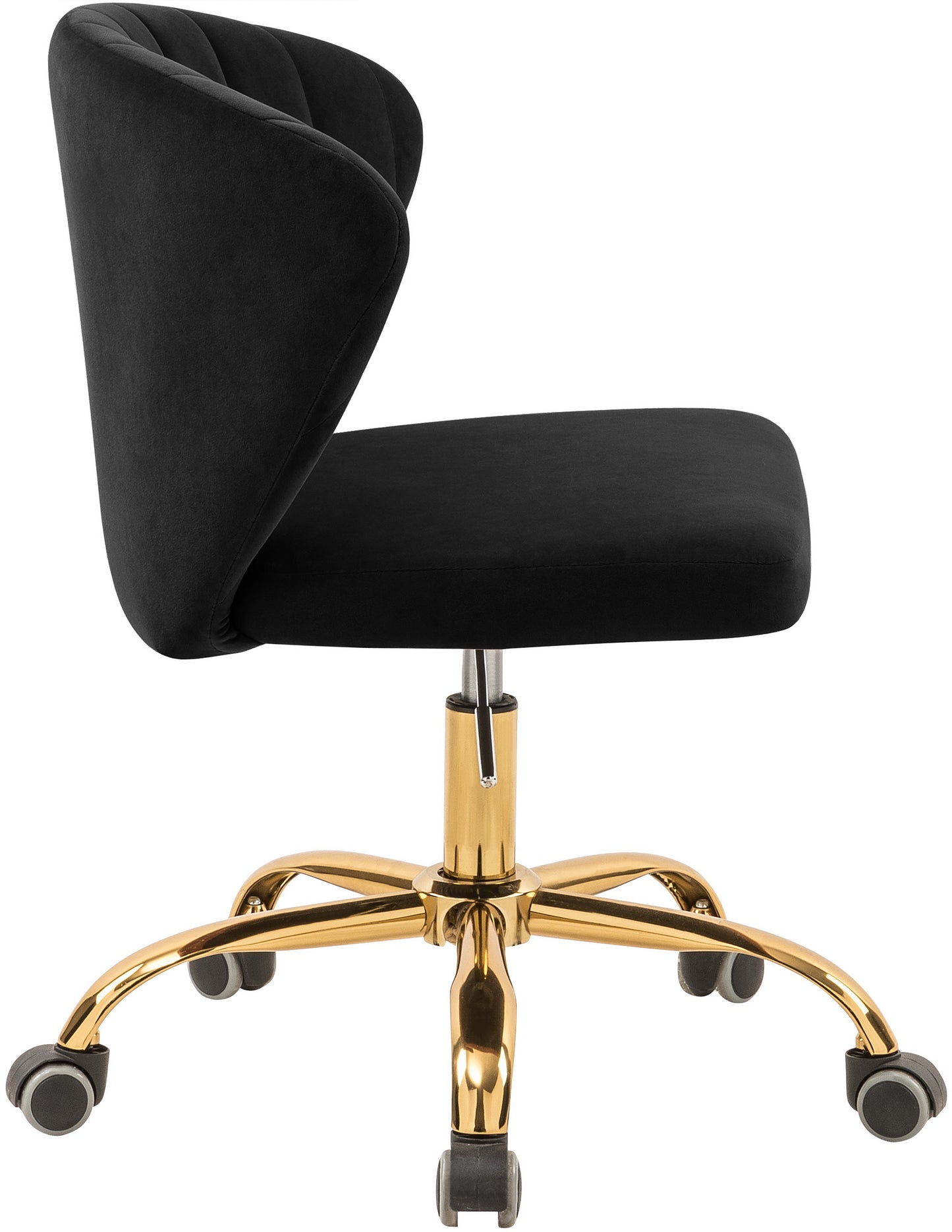 beverly black velvet office chair