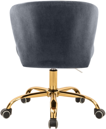 Beverly Grey Velvet Office Chair