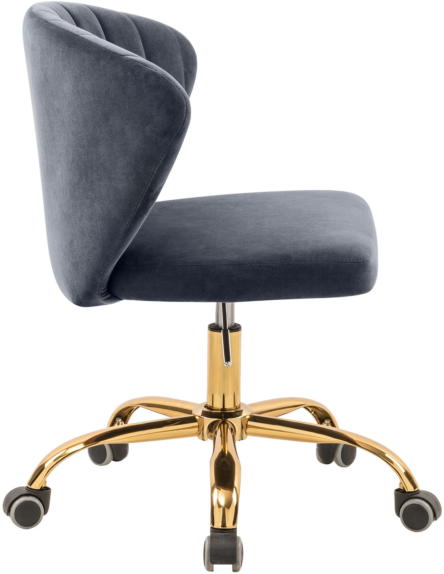 geri grey velvet office chair grey