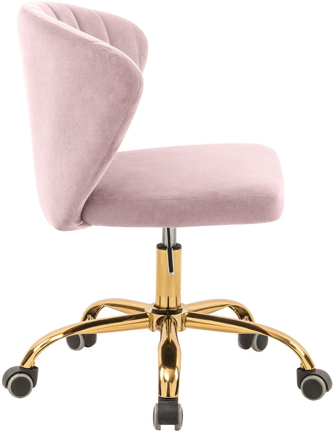 Geri Pink Velvet Office Chair Pink