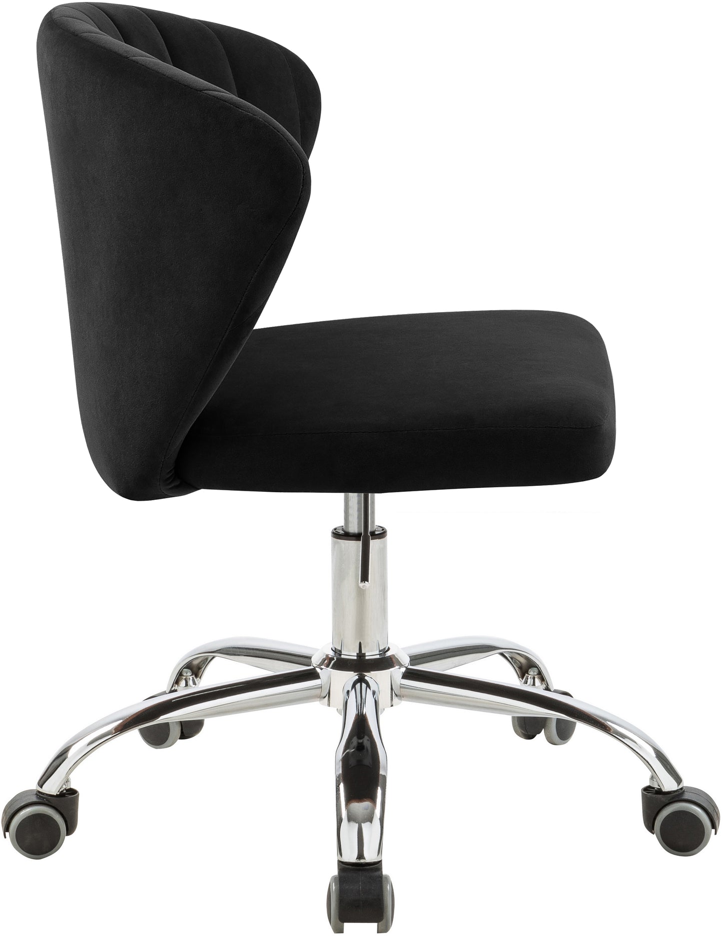 geri black velvet office chair black