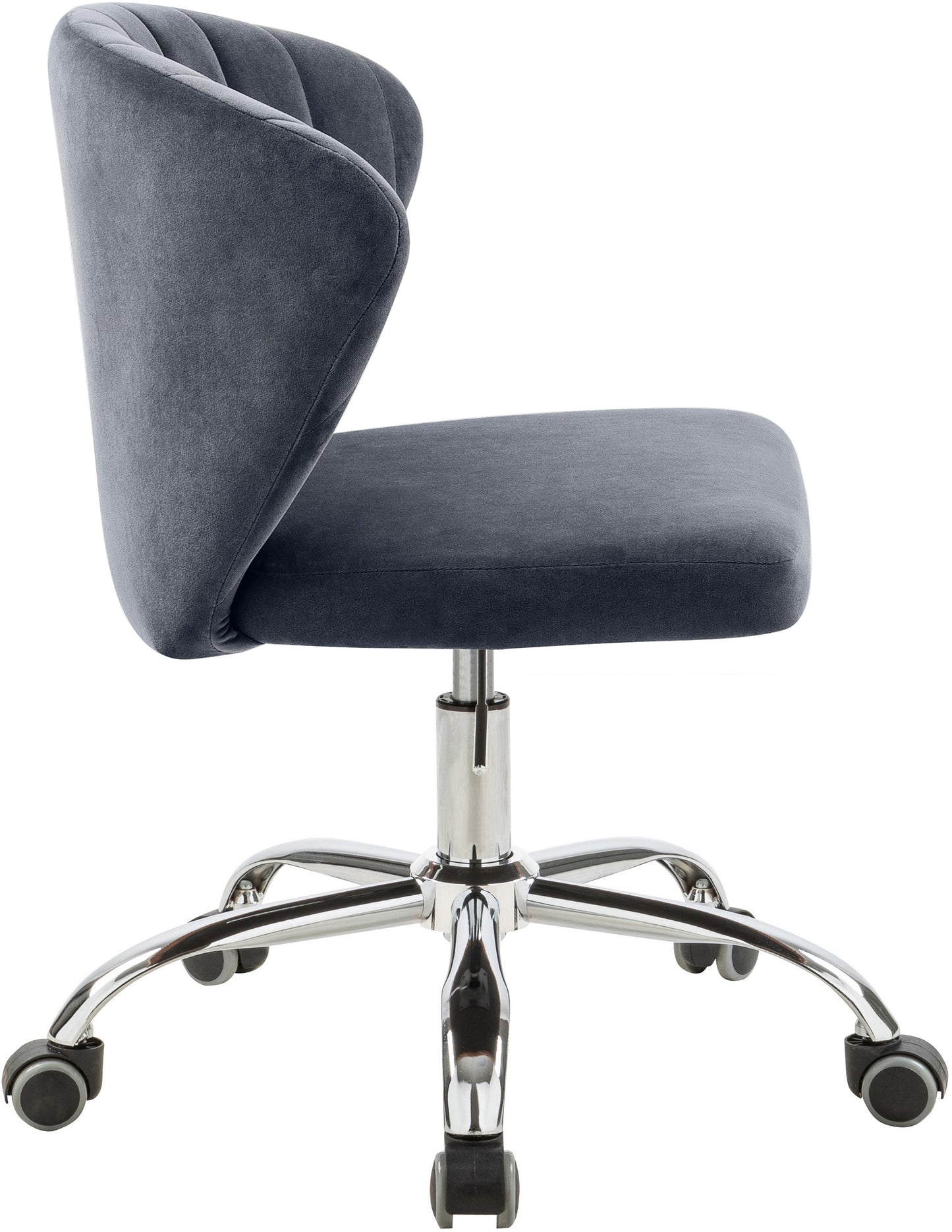 geri grey velvet office chair grey