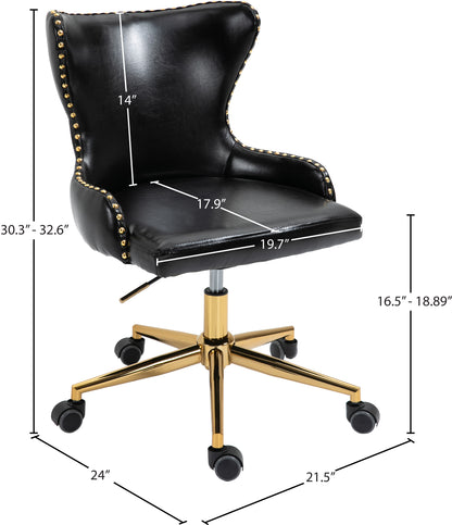 Rigby Black Vegan Leather Office Chair