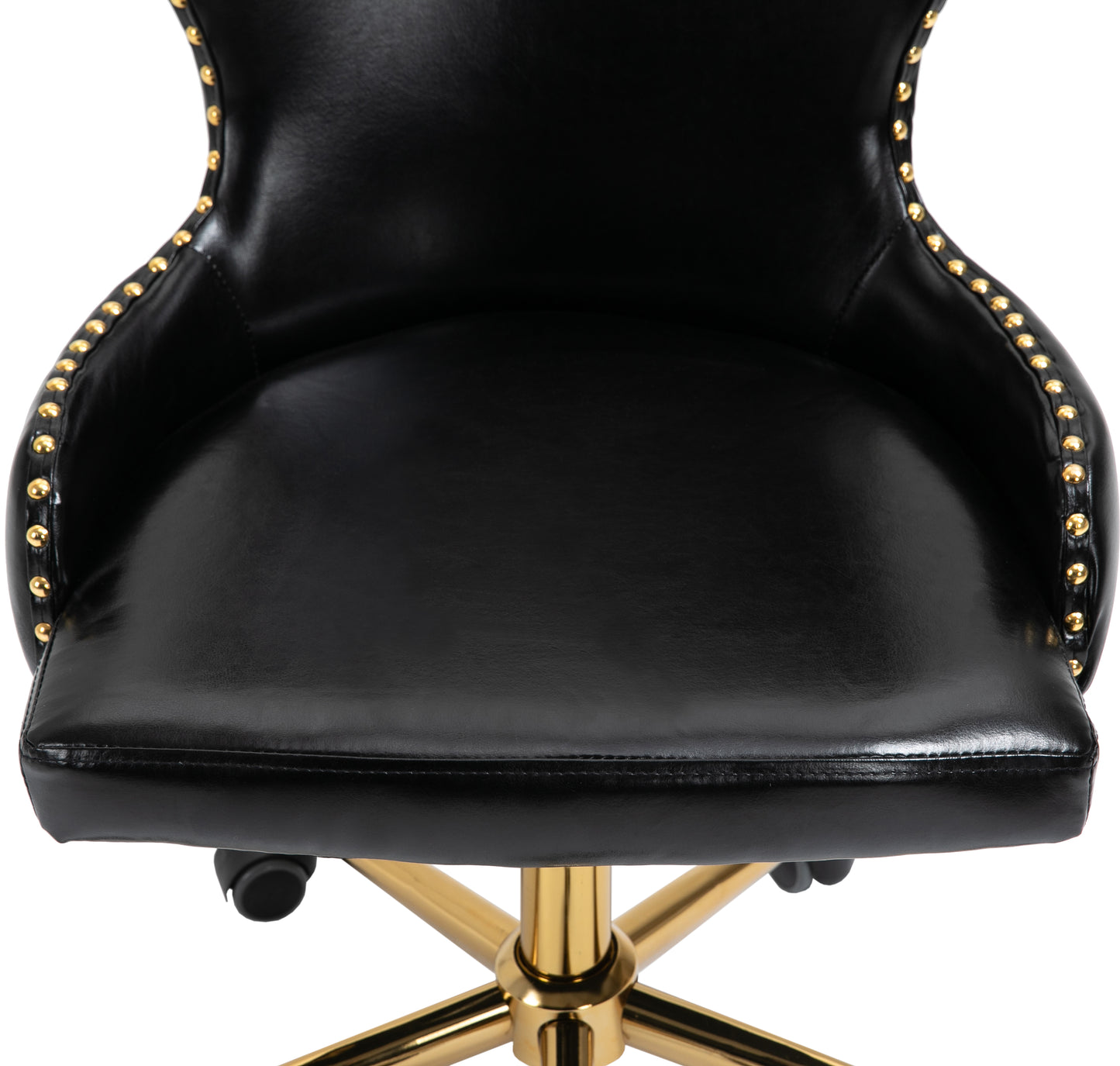 rigby black vegan leather office chair