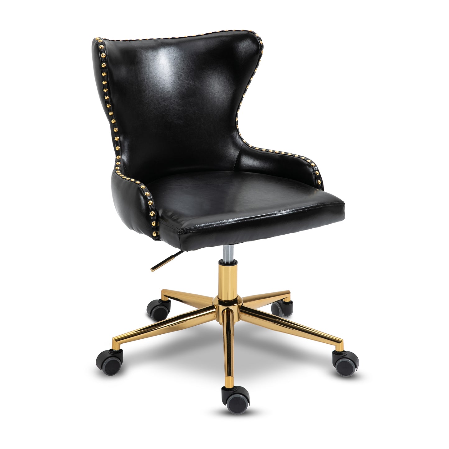 rigby black vegan leather office chair