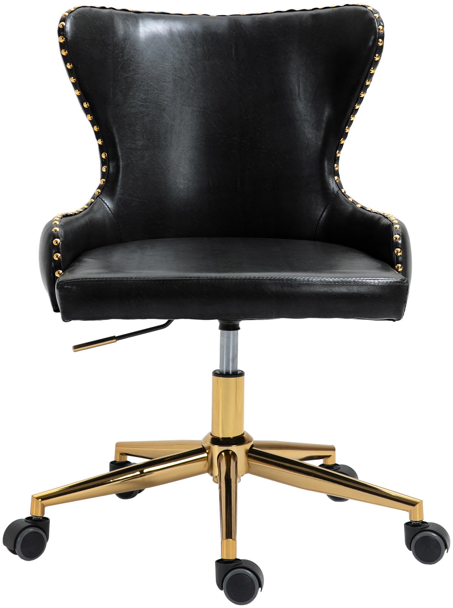 rigby black vegan leather office chair