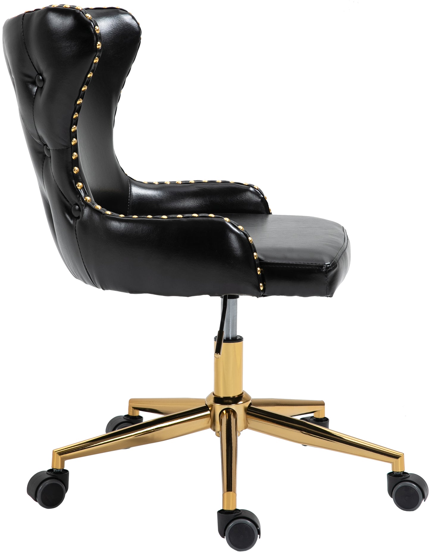 rigby black vegan leather office chair