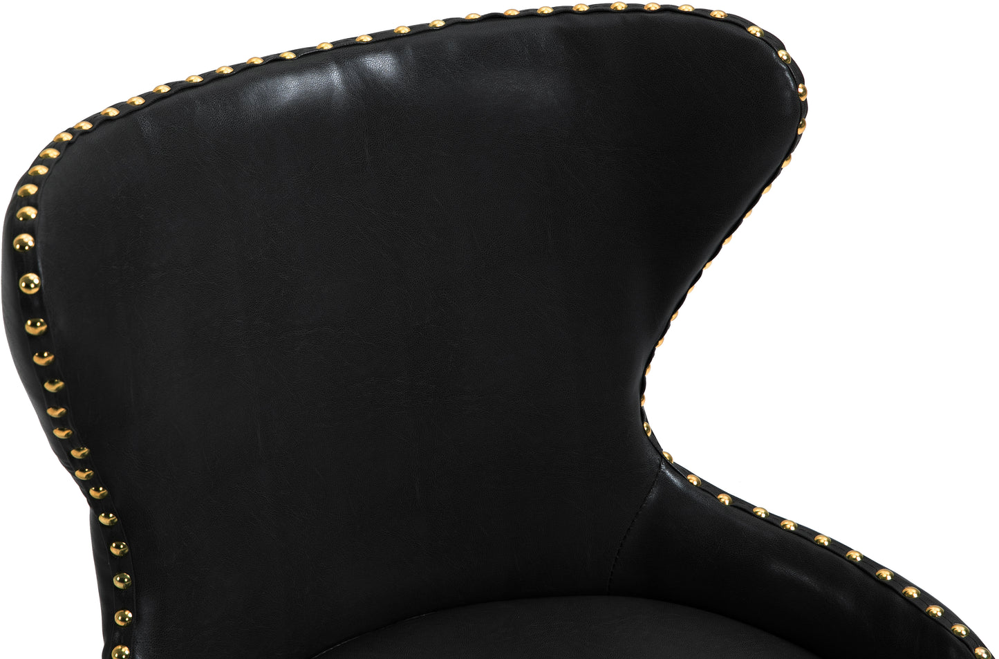 rigby black vegan leather office chair