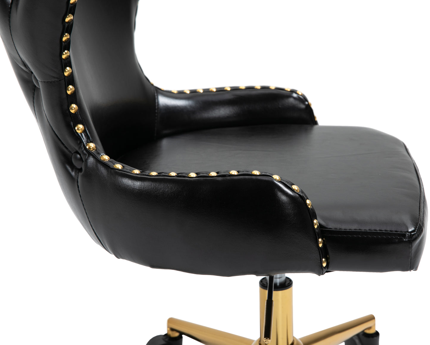 rigby black vegan leather office chair