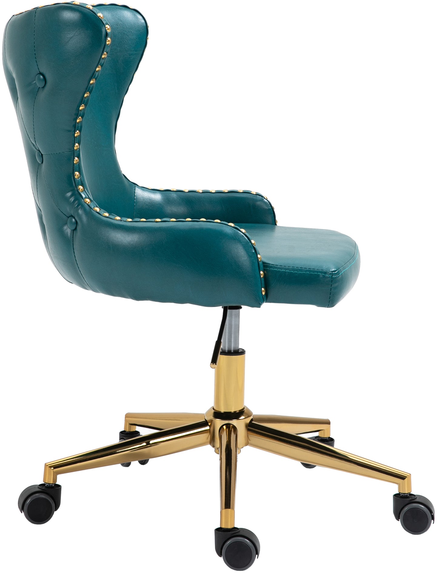 rigby blue vegan leather office chair