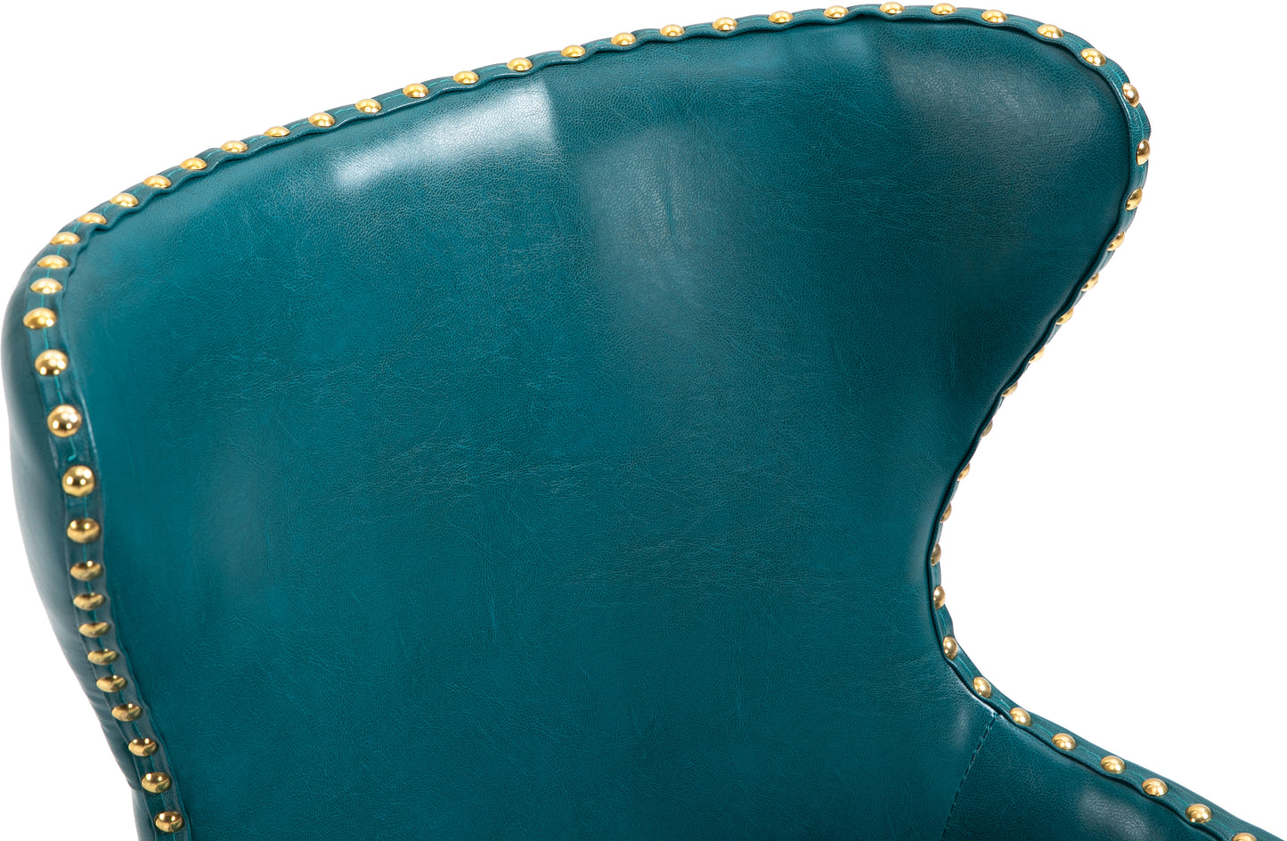 rigby blue vegan leather office chair