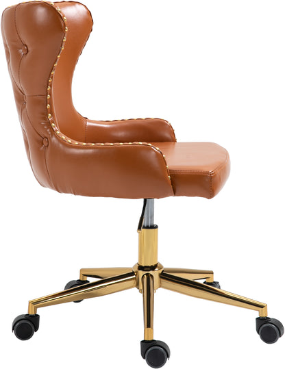 Gallo Cognac Faux Leather Office Chair Cognac