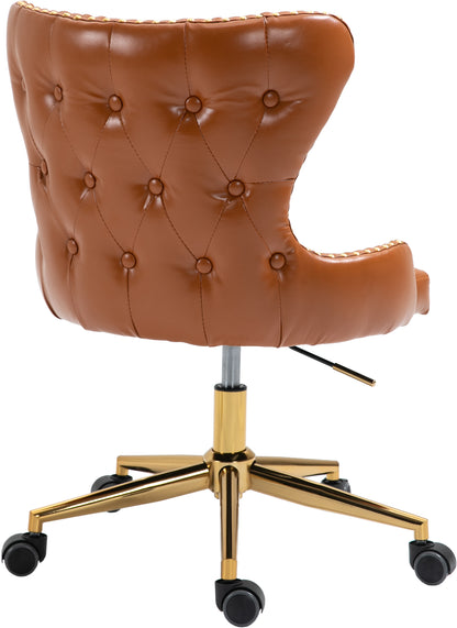 Gallo Cognac Faux Leather Office Chair Cognac