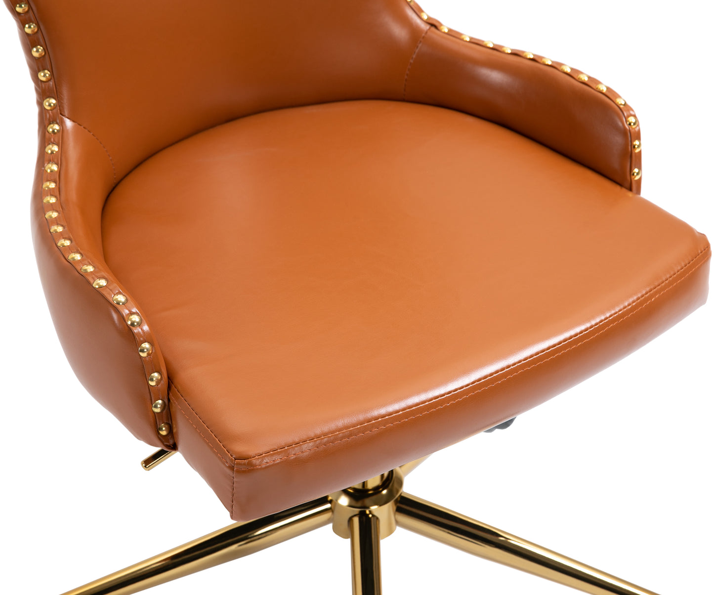 gallo cognac faux leather office chair cognac