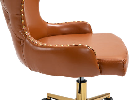 Gallo Cognac Faux Leather Office Chair Cognac