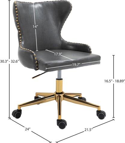 Gallo Grey Faux Leather Office Chair Grey