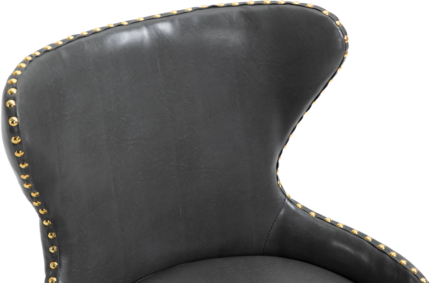 rigby grey vegan leather office chair