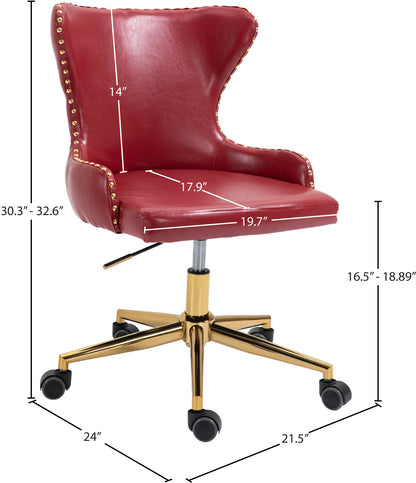 Gallo Red Faux Leather Office Chair Red